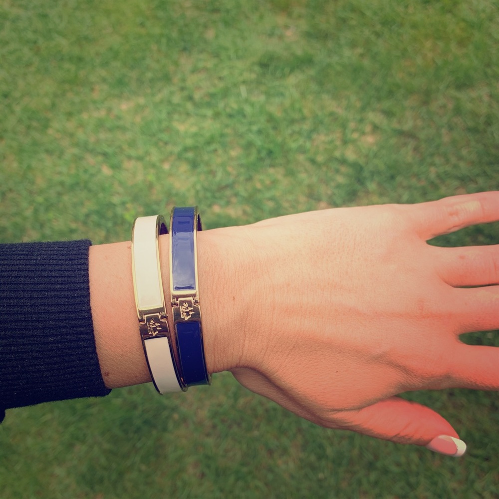 Set of Two Brahmin Hinge Bangle Bracelets